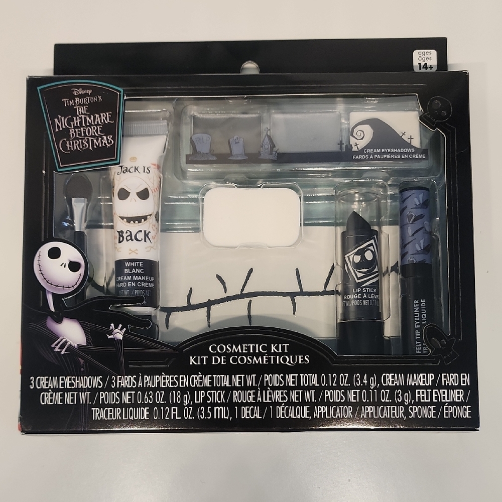 Disney Nightmare Before Christmas Black and White Cosmetic Kit